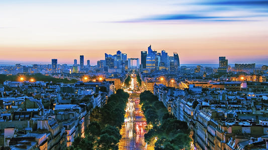 Champs-Élysées: Parisian Dusk Wall Mural