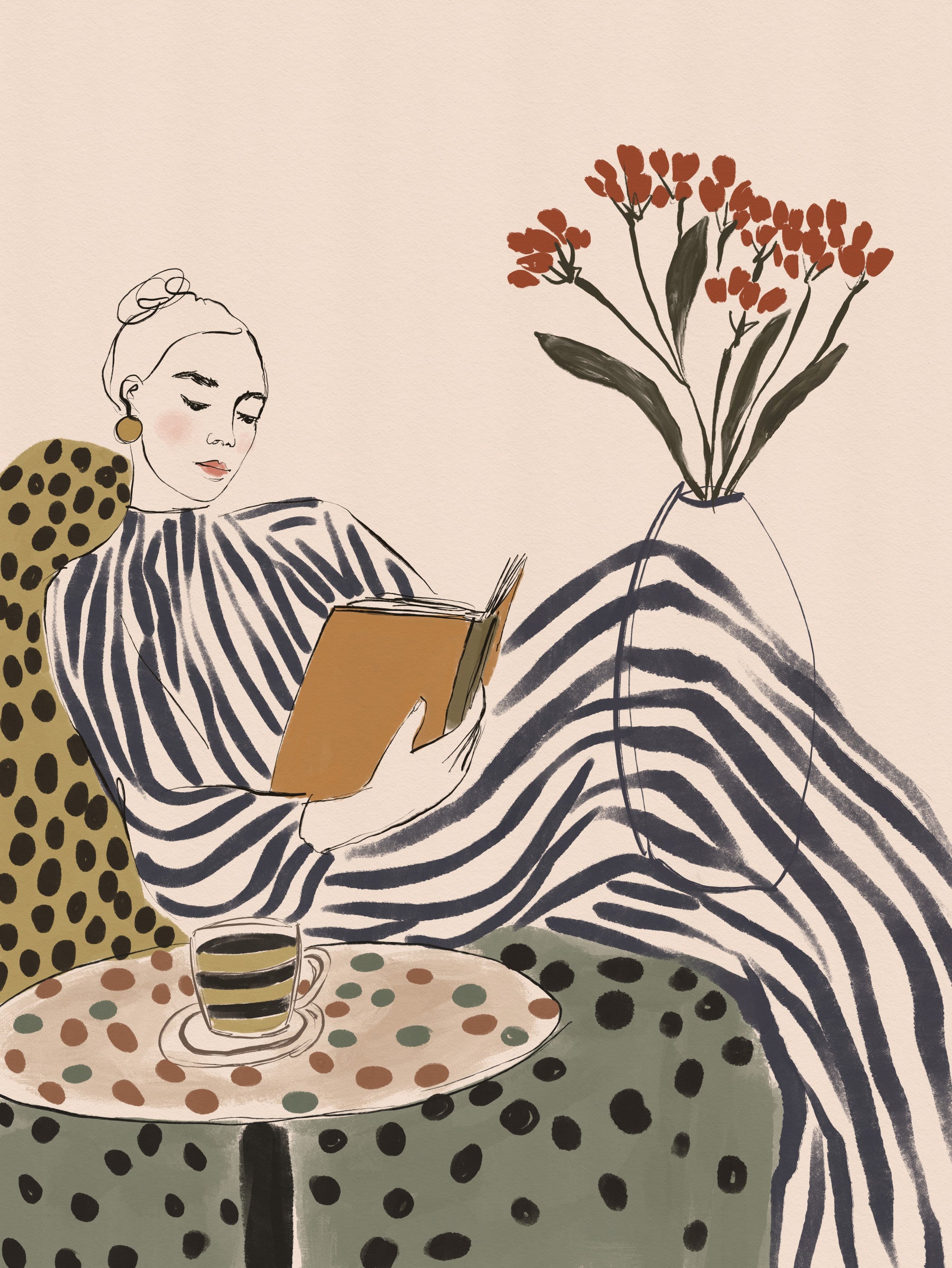 Stripes & Stories (Between Chapters) Wall Mural