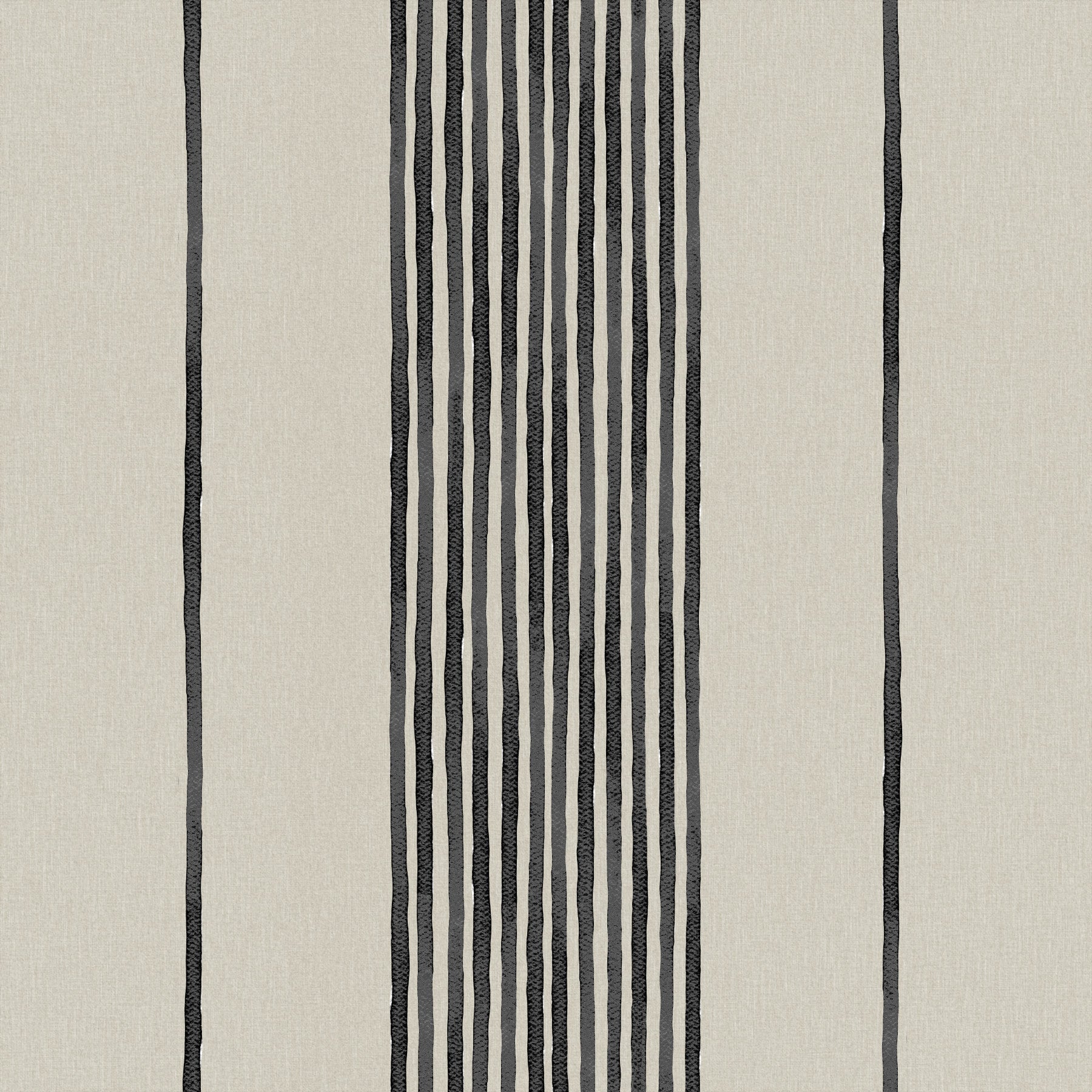 Bedroom backdrop with Artisanal Striped Linen Wallpaper 