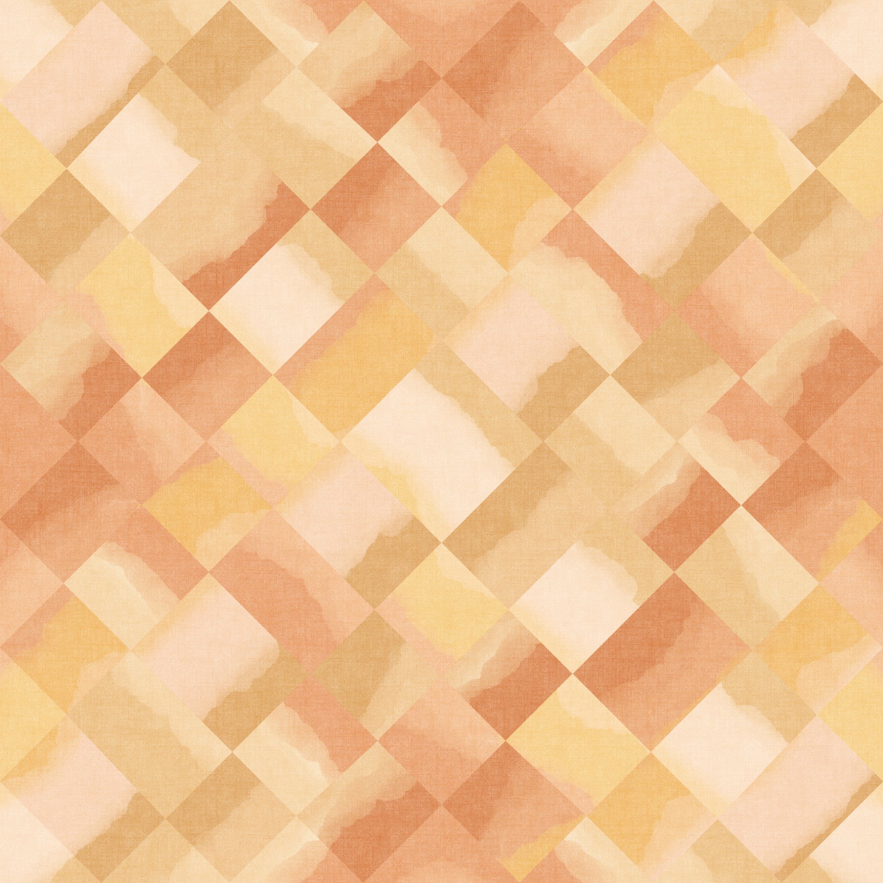 Peach and gold squares fill the dining room as Relax Sunny Painted Checker wallpaper.