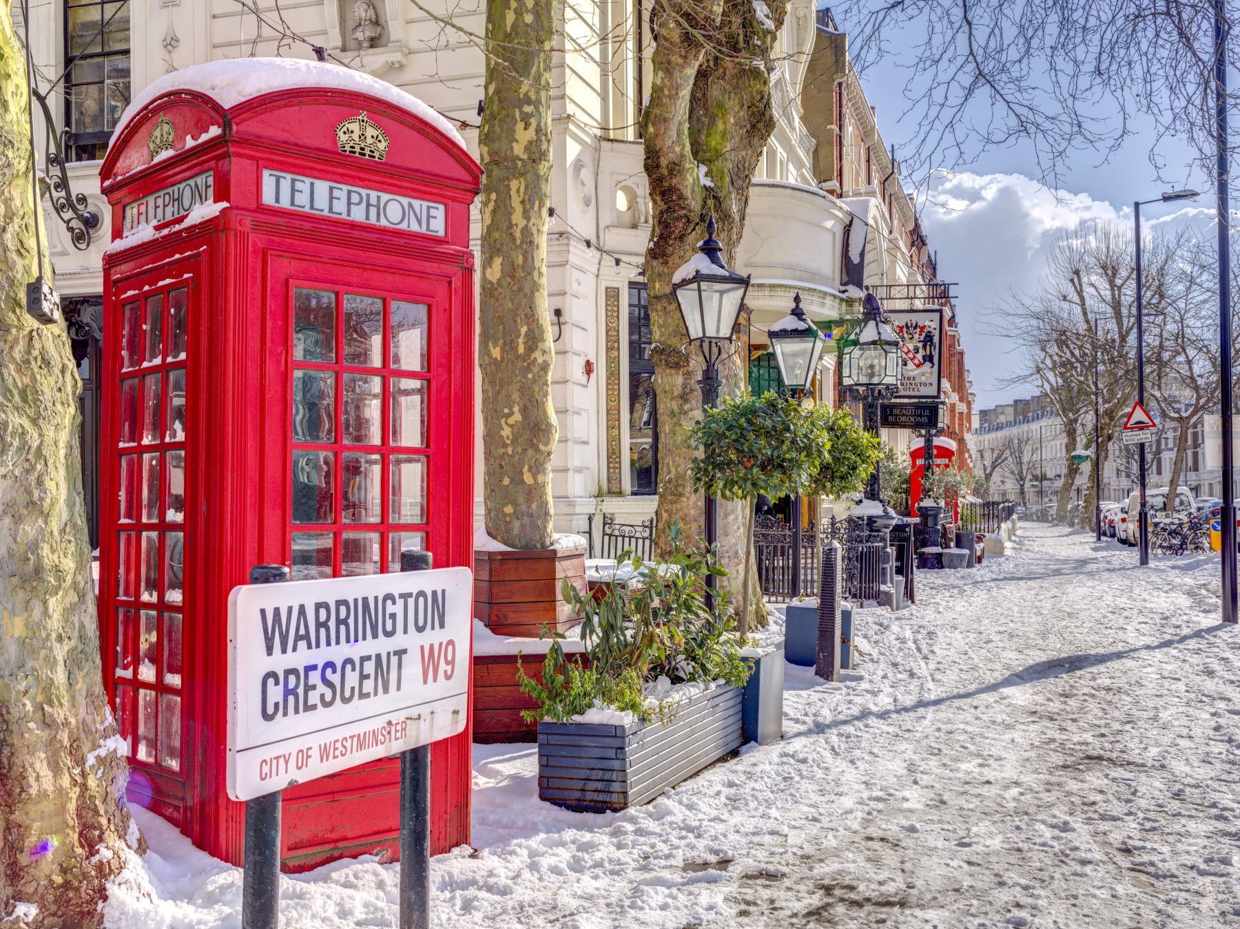 Maida Vale in snow Wall Mural