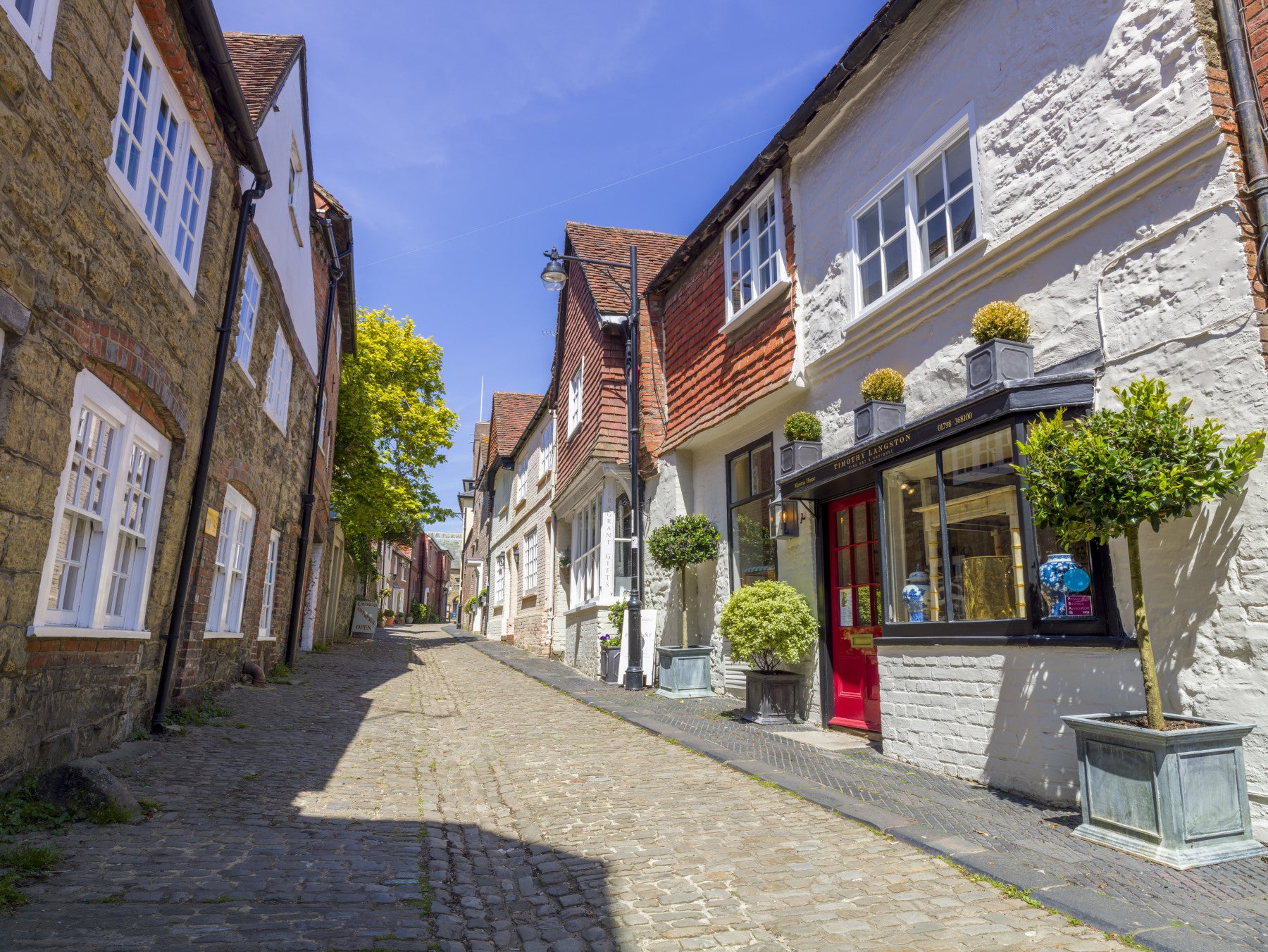 Charming Cobbled Lane Wall Mural