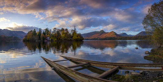 Lakeside Reflections: Autumn Glow Wall Mural