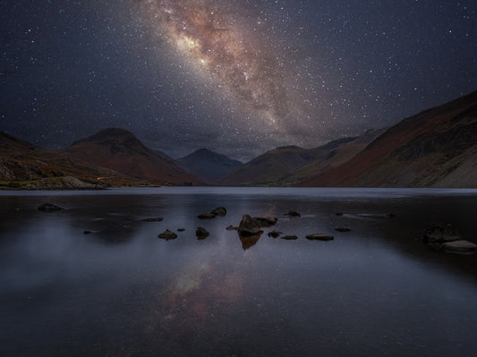 Milky Way Lake Reflection Wall Mural