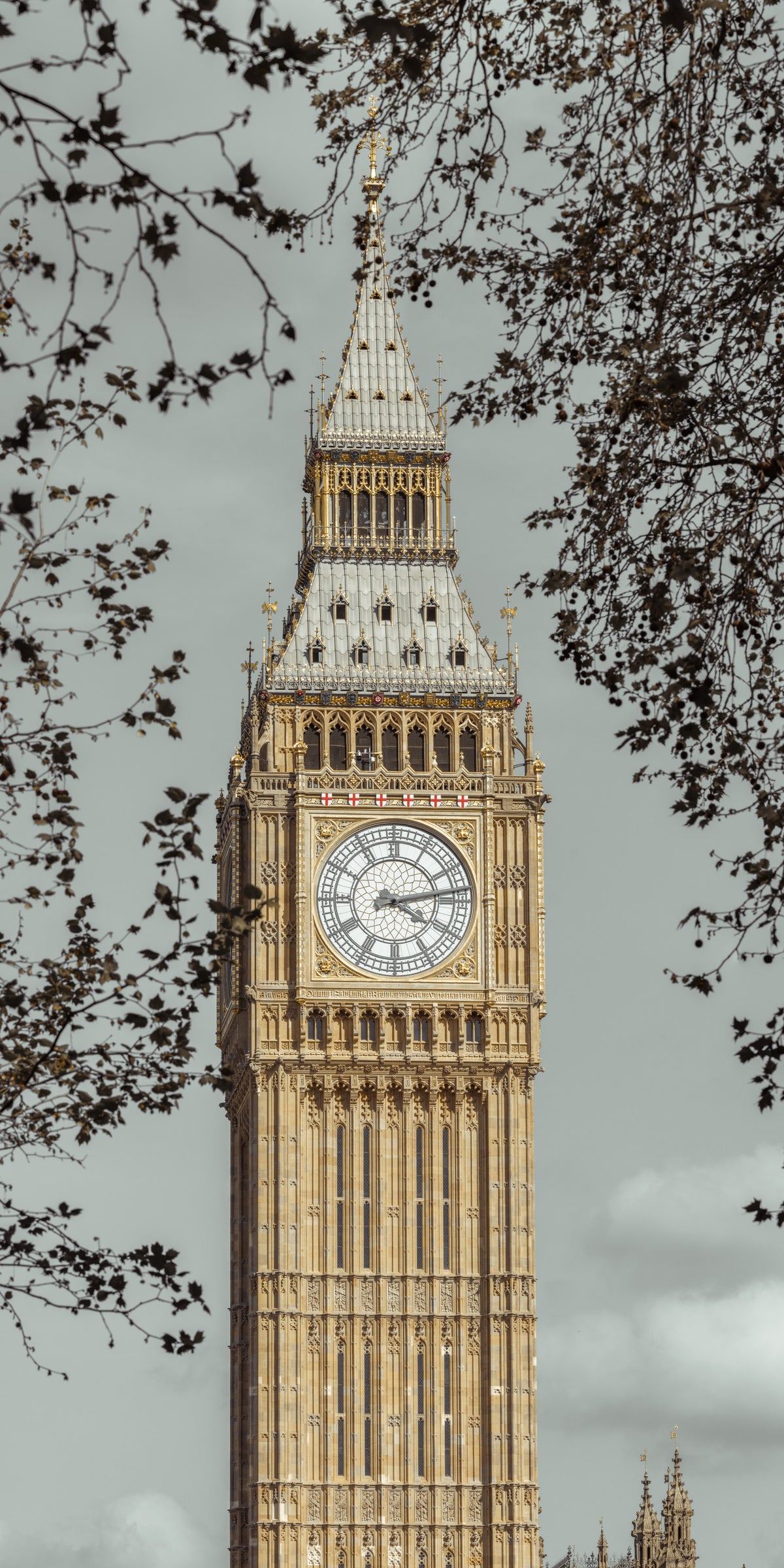 London's Grand Watch Wall Mural in your room — zoomed