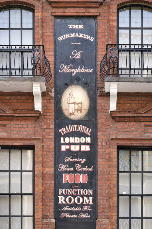 Marylebone Gunmakers Pub Facade Wall Mural