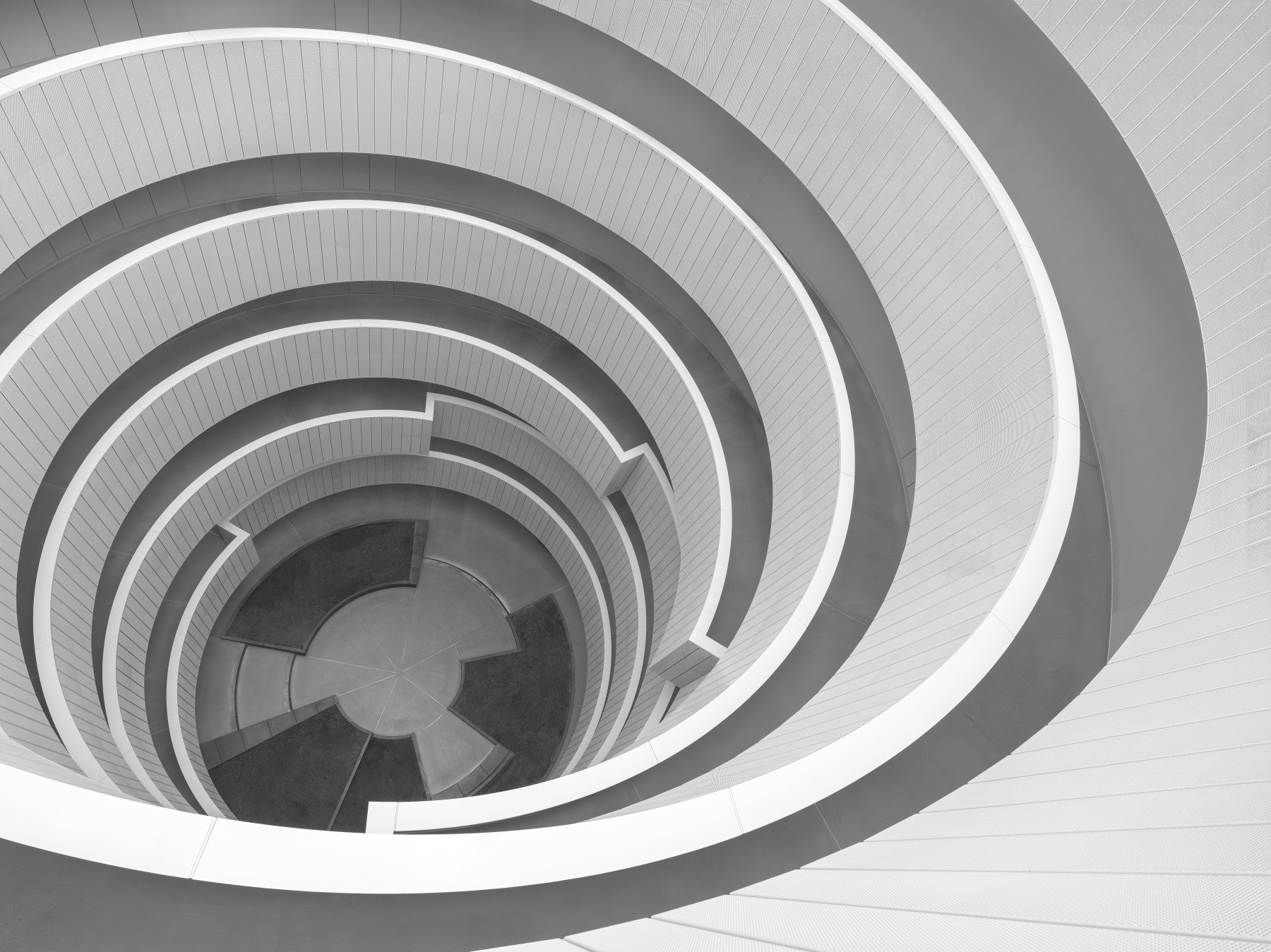 Infinite geometry wall mural with layered abstract shapes