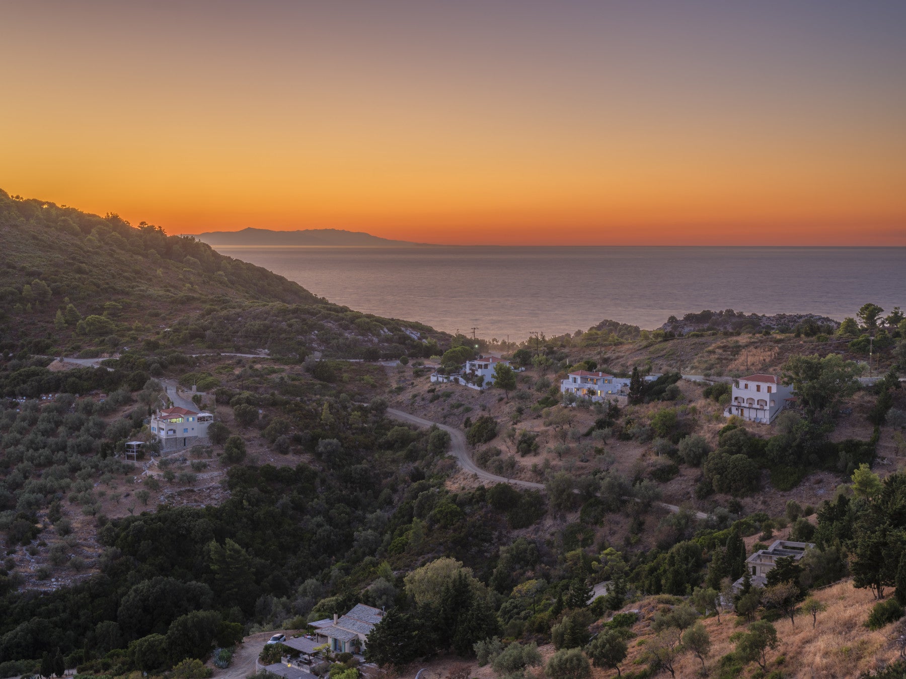 Golden Hour Coastline Serenity Wall Mural in your room — zoomed