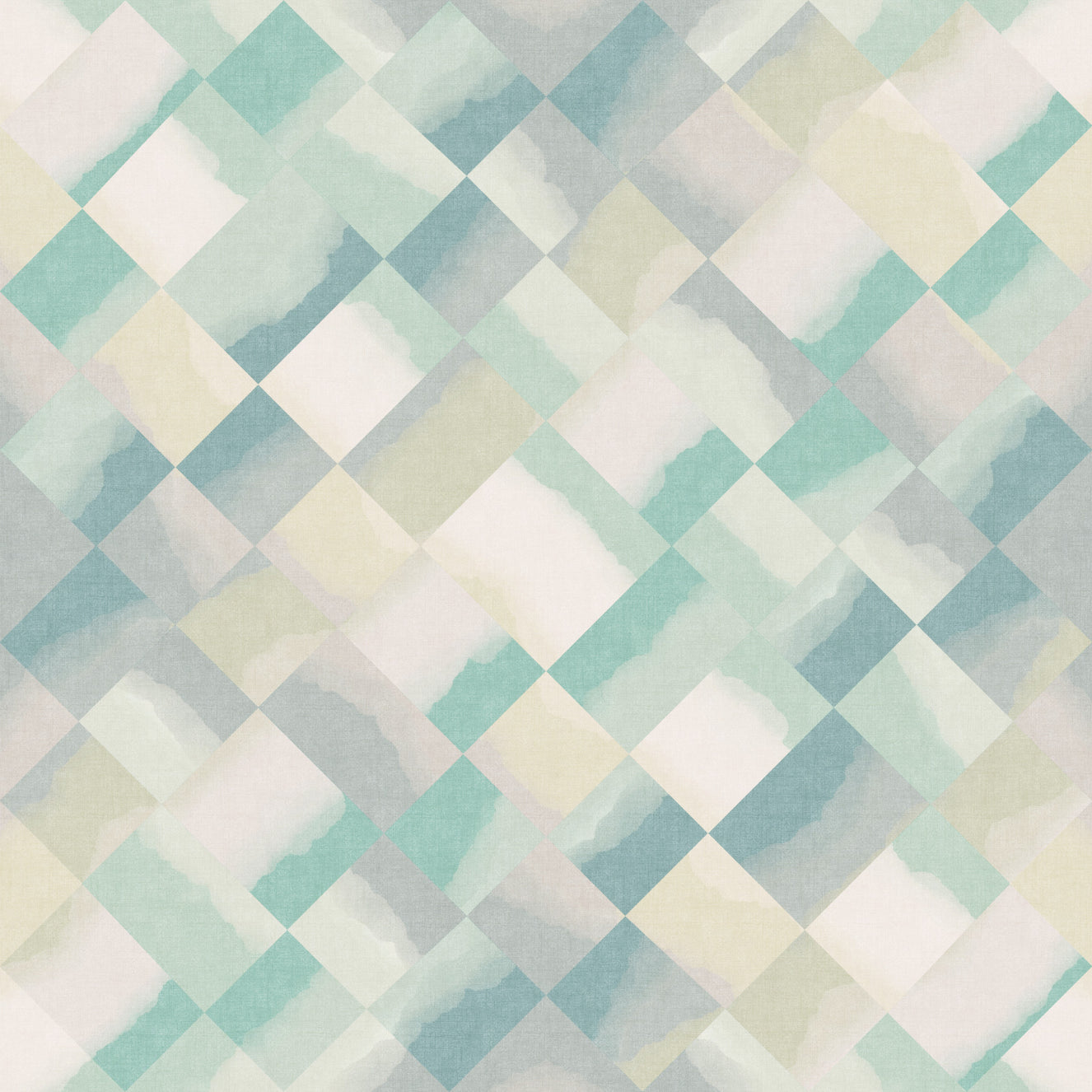 Relax Watery Painted Checker Mural Wall Mural