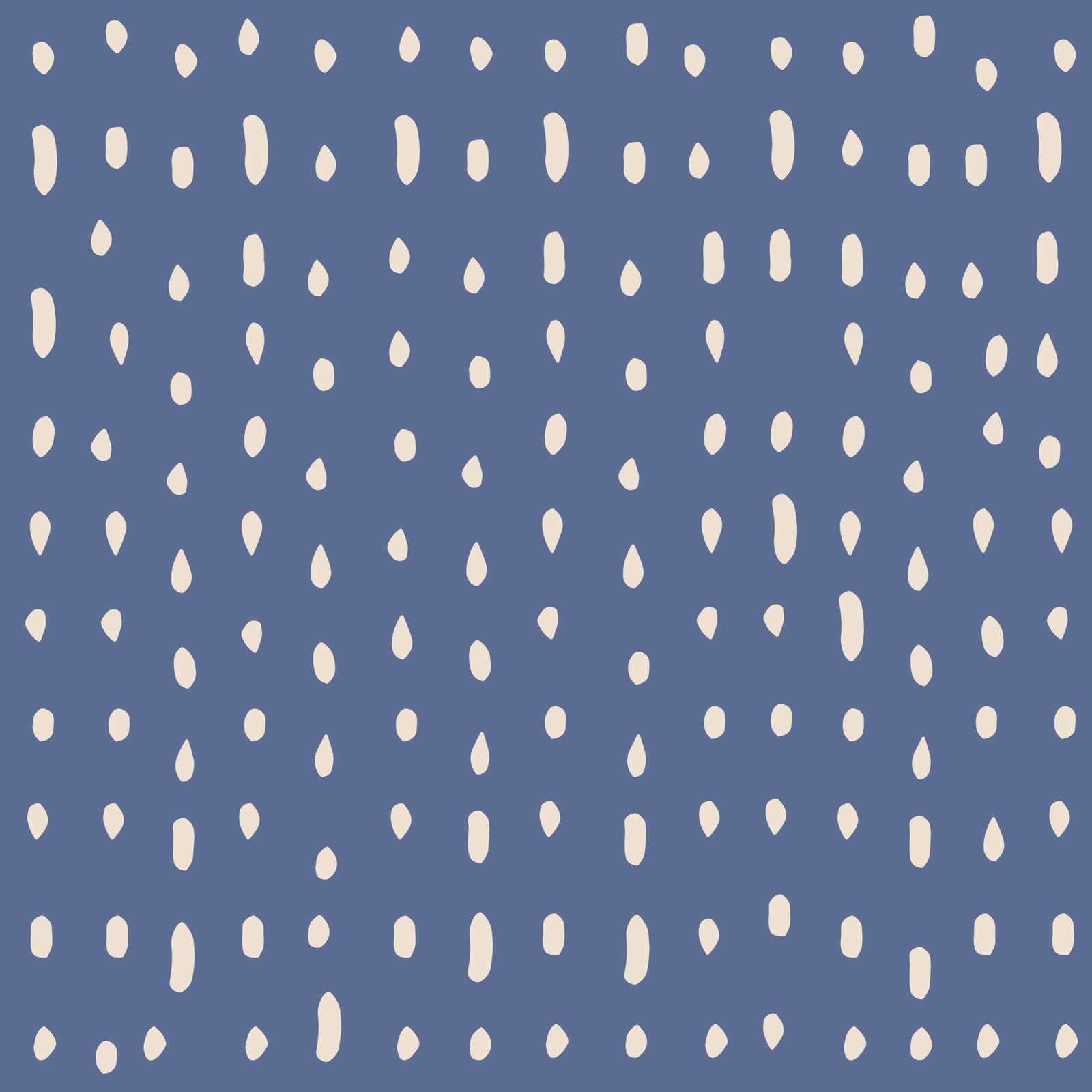 Mid Century Seed Dots Dusty Blue Wall Mural
