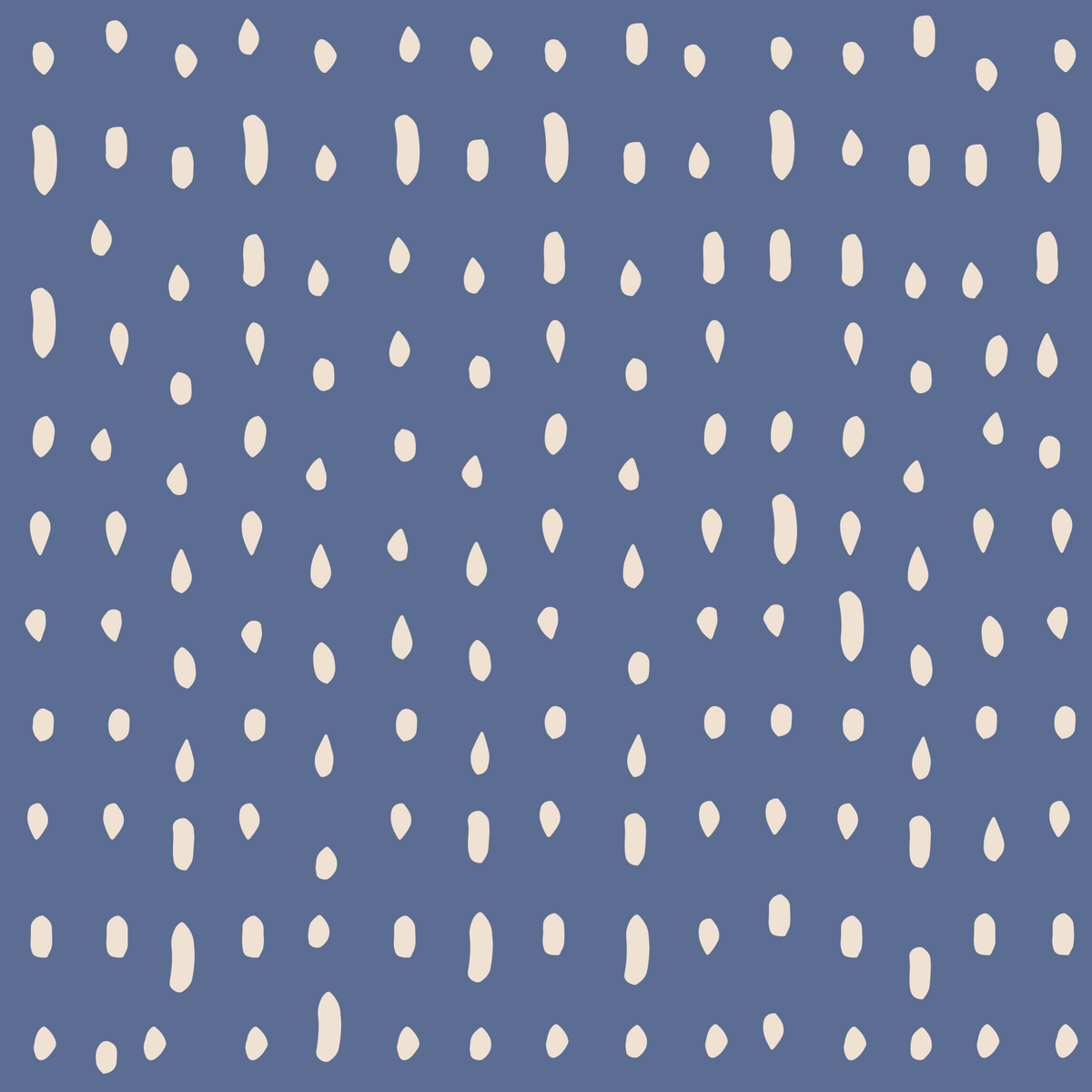 Mid Century Seed Dots Dusty Blue Wall Mural in your room — zoomed