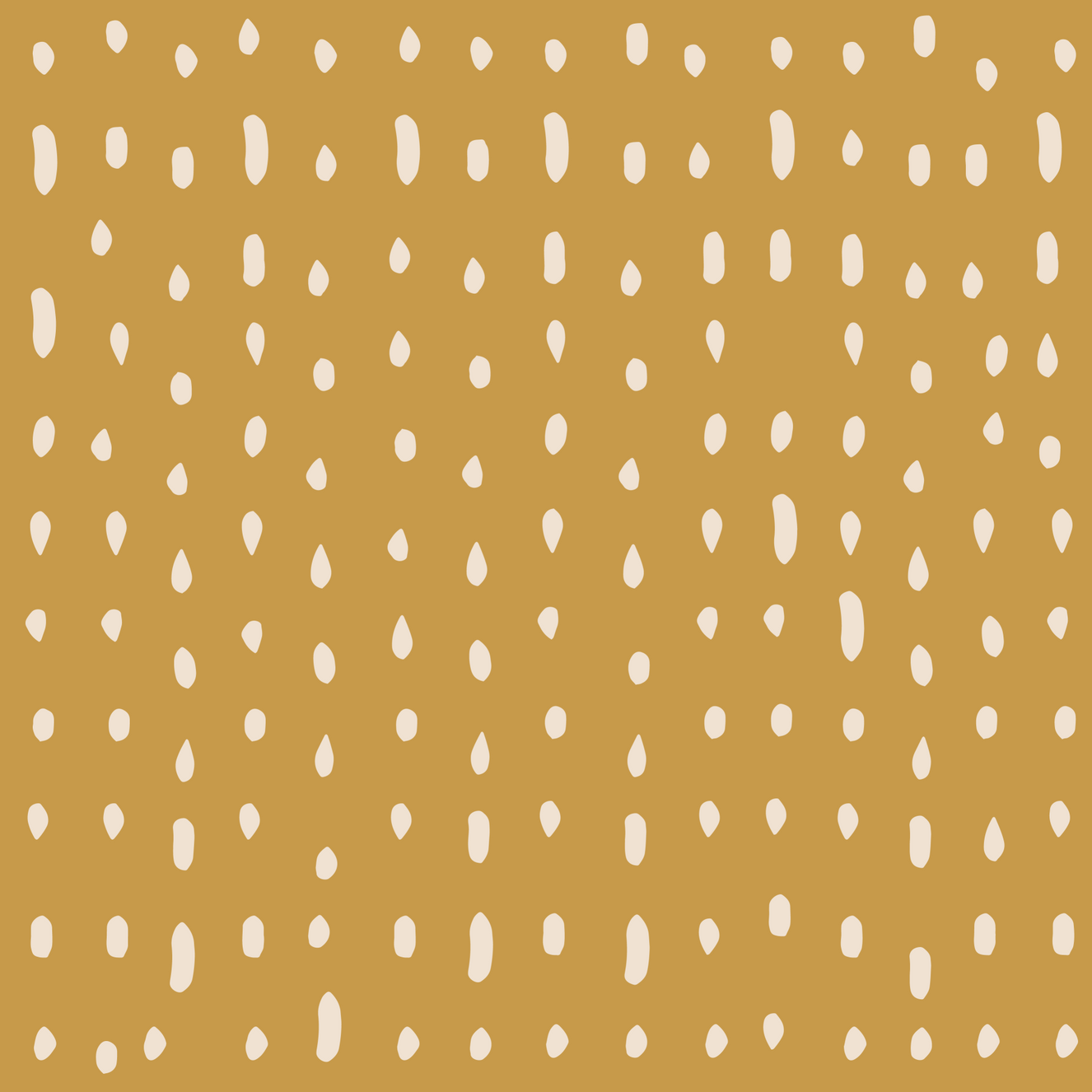 Mid Century Seed Dots Mustard Wallpaper Wall Mural