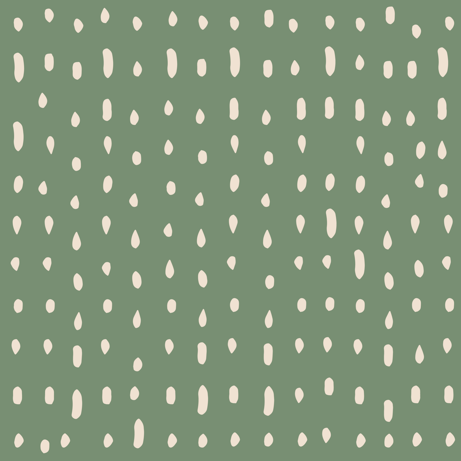 Mid Century Seed Dots Sage Green Wall Mural