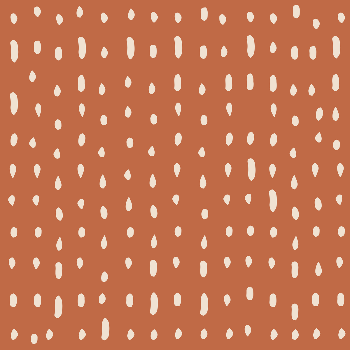 Mid Century Seed Dots Terracotta Wall Mural in your room