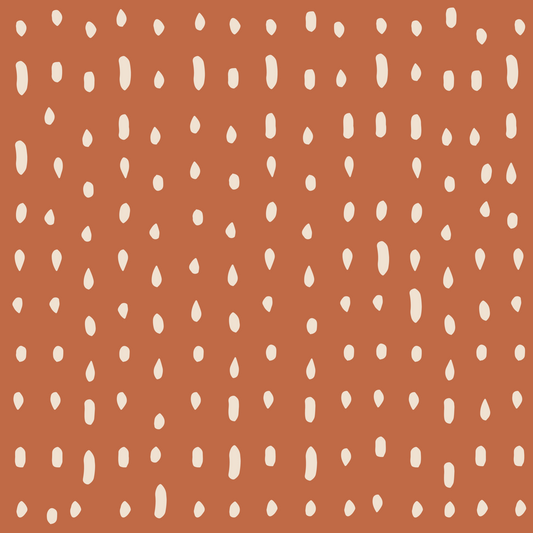 Mid Century Seed Dots Terracotta Wall Mural
