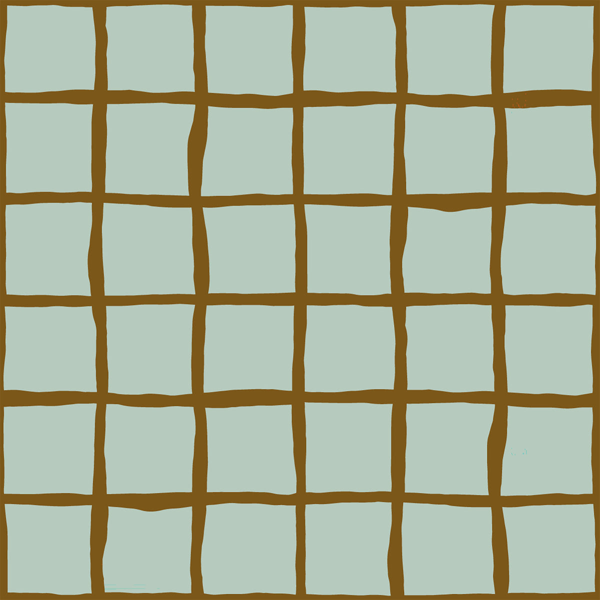 Mid Century Wavy Grid Soft Sage Wallpaper in your room