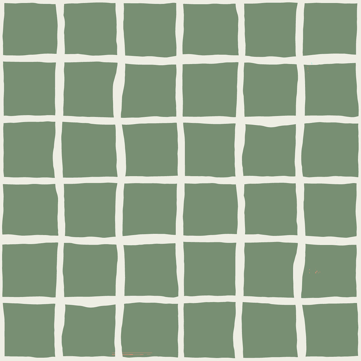 Mid Century Wavy Grid Sage Wallpaper in your room — zoomed