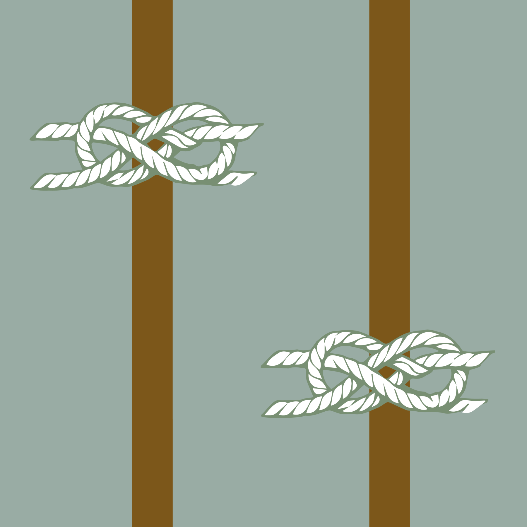 Nautical Rope Stripe wallpaper sets a coastal mood in the dining room.
