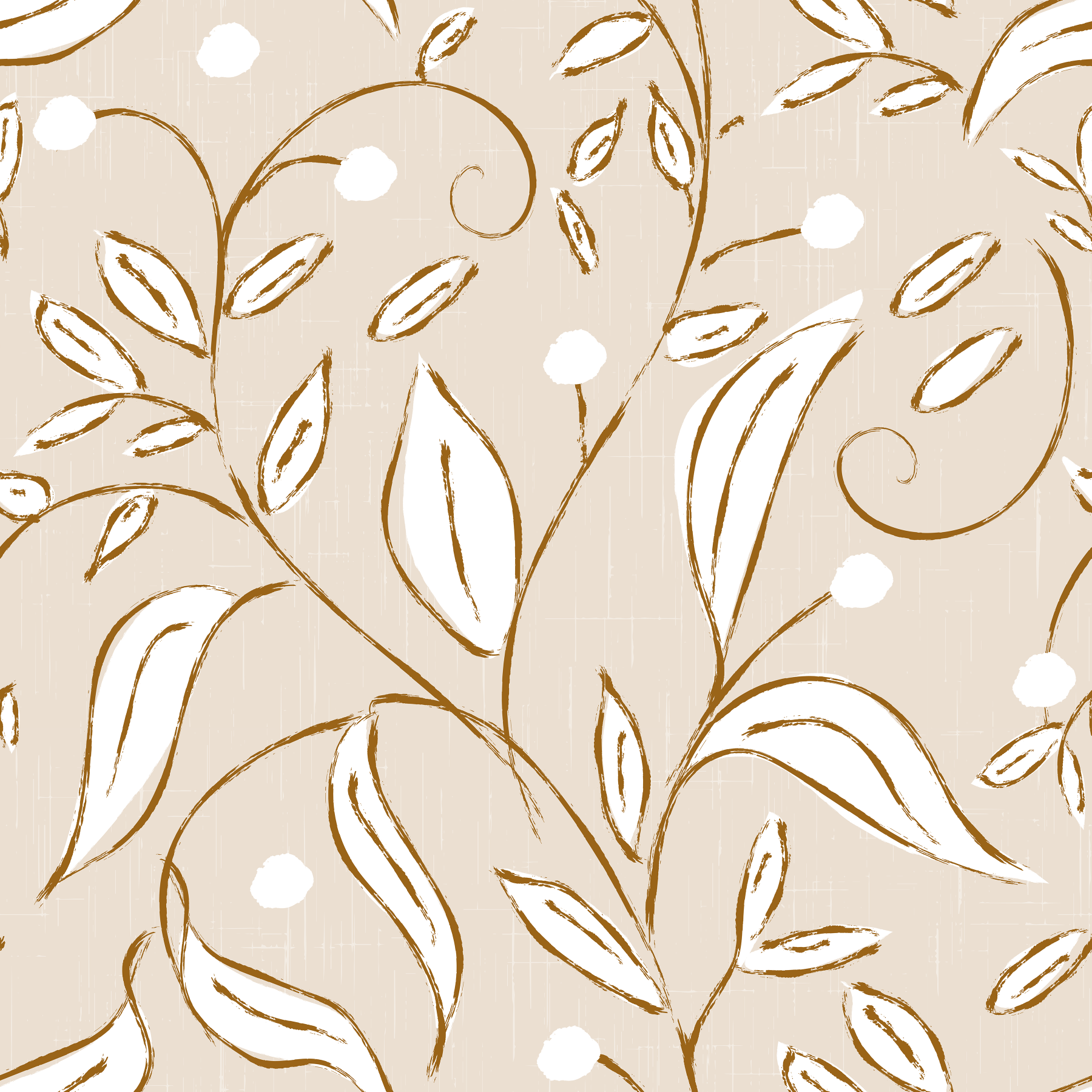 Beige Botanical Vine Wallpaper Scandinavian Neutral Wallpaper⁠