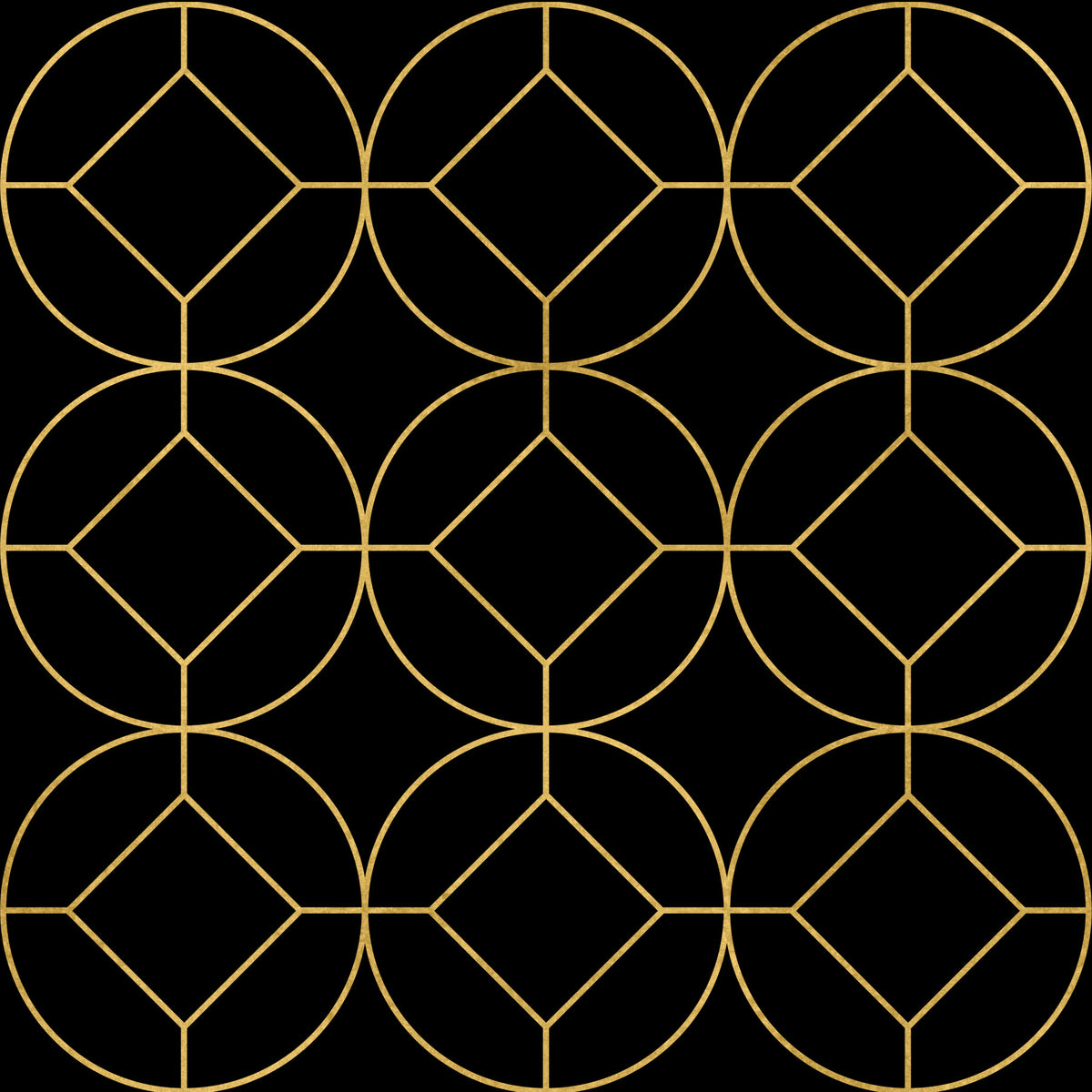 Golden Gatsby Art Deco Geometric Wallpaper