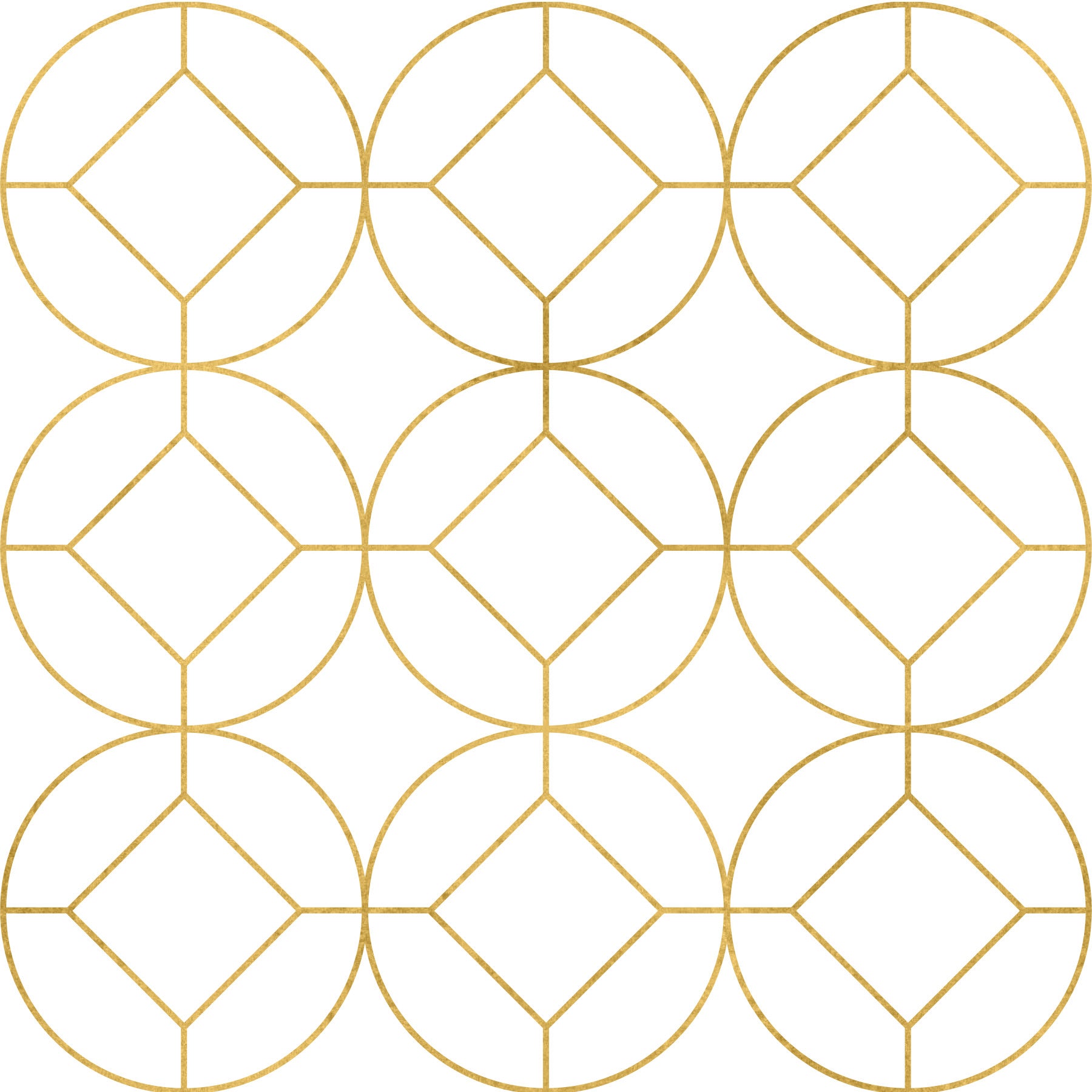 Modern Luxe Gold and White Lattice Wallpaper