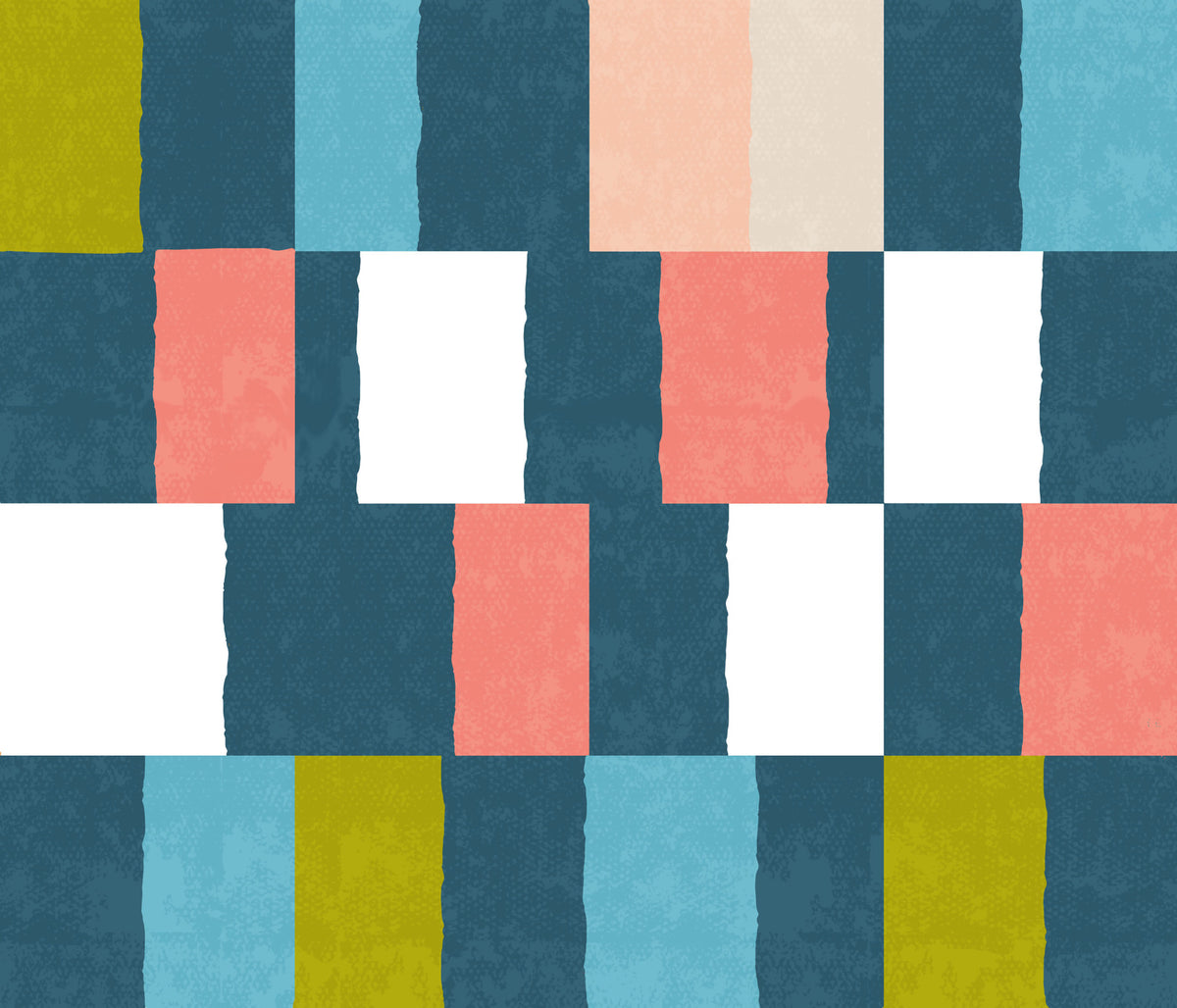Sunwashed Modern Geometric Deep Coastal Wallpaper⁠ in your room — zoomed