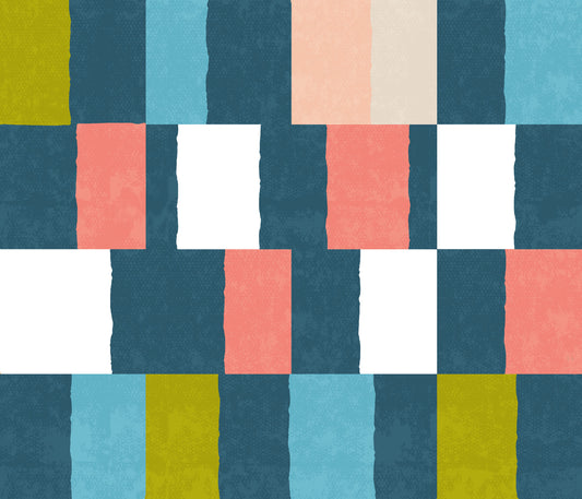 Sunwashed Modern Geometric Deep Coastal Wallpaper⁠
