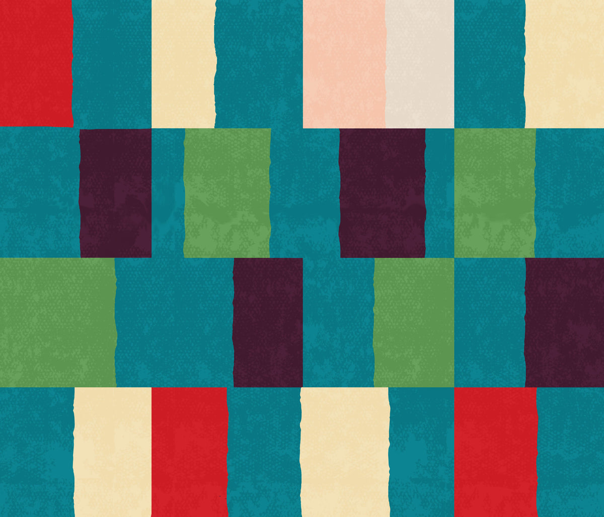 Sunwashed Modern Geometric Jewel Tone Wallpaper⁠ in your room