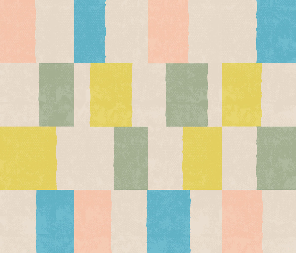 Sunwashed Modern Geometric Coastal Blue Wallpaper⁠ in your room — zoomed