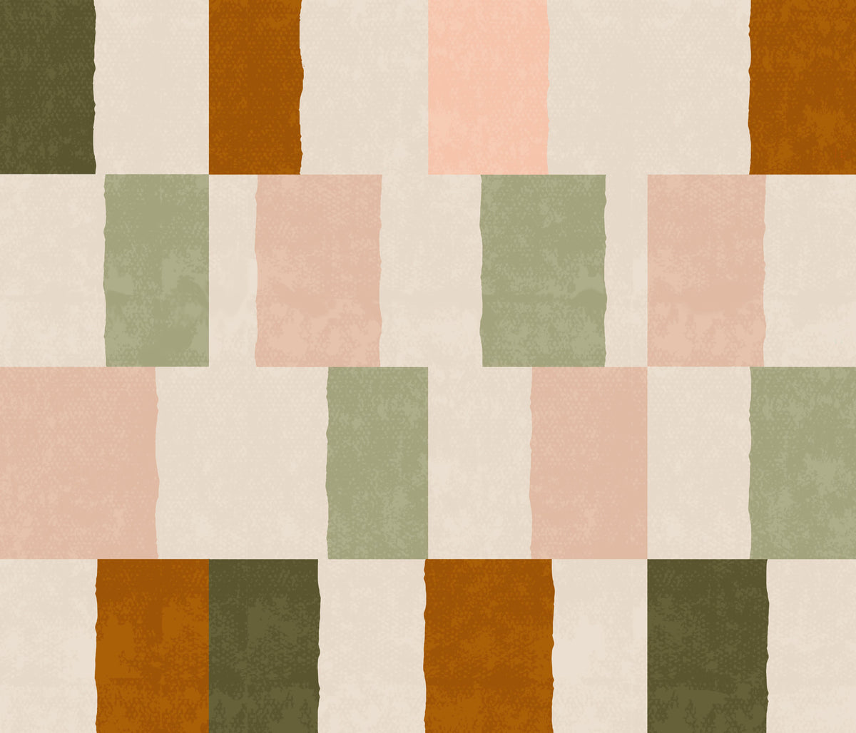 Sunwashed Modern Geometric Olive Earth Wallpaper⁠