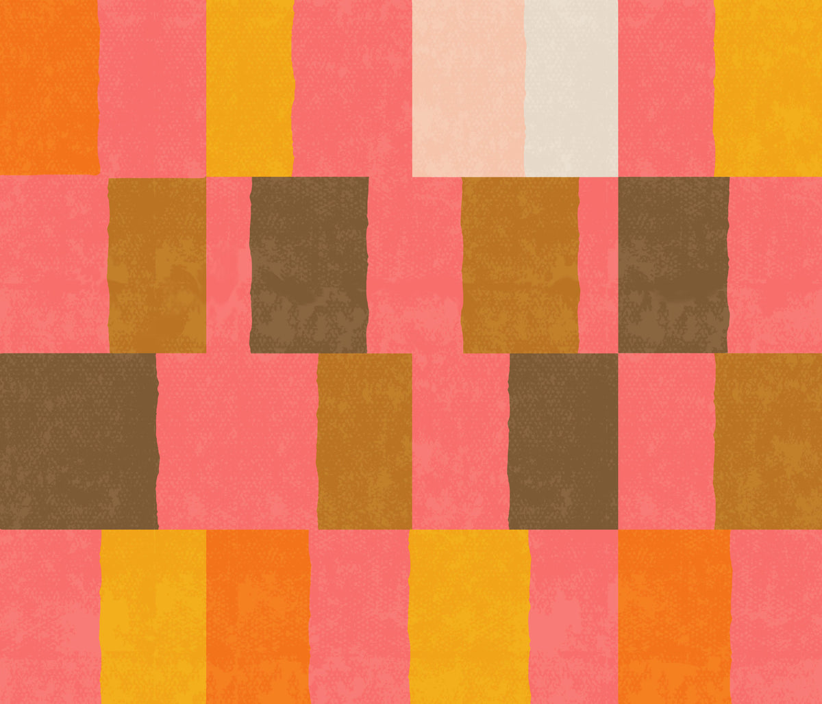 Sunwashed Modern Geometric Sunset Clay Wallpaper⁠ in your room — zoomed