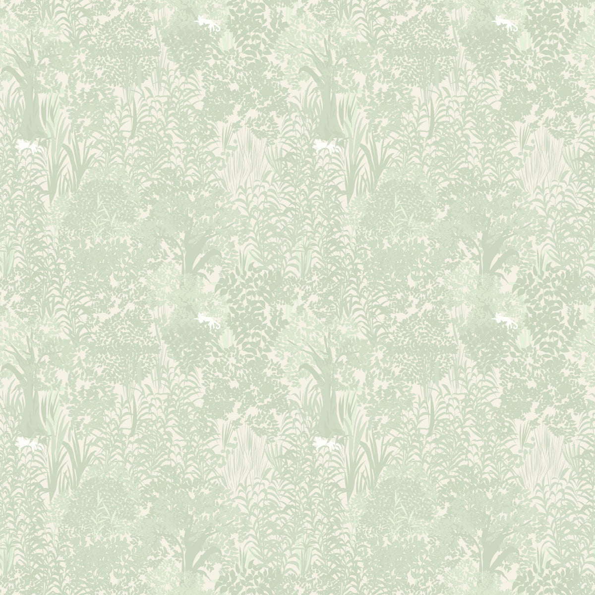 Sage Woodland and Hidden Wildlife Wallpaper⁠ in your room