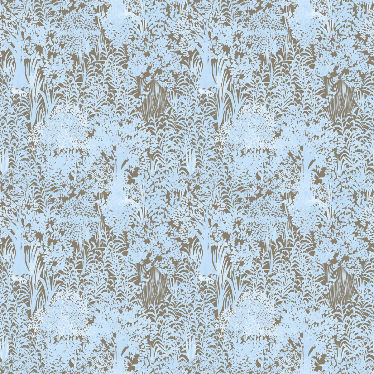 Serene Blue Canopy Silhouette Wallpaper⁠ in your room