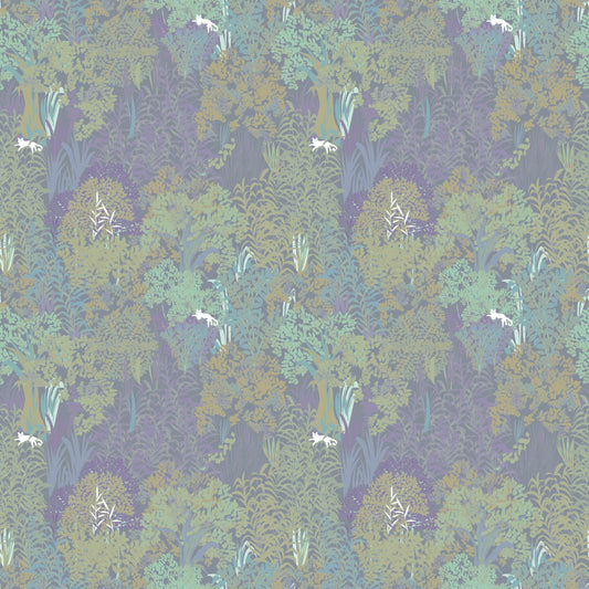 Sage and Lilac Botanical Jungle Tapestry Wallpaper Wallpaper⁠