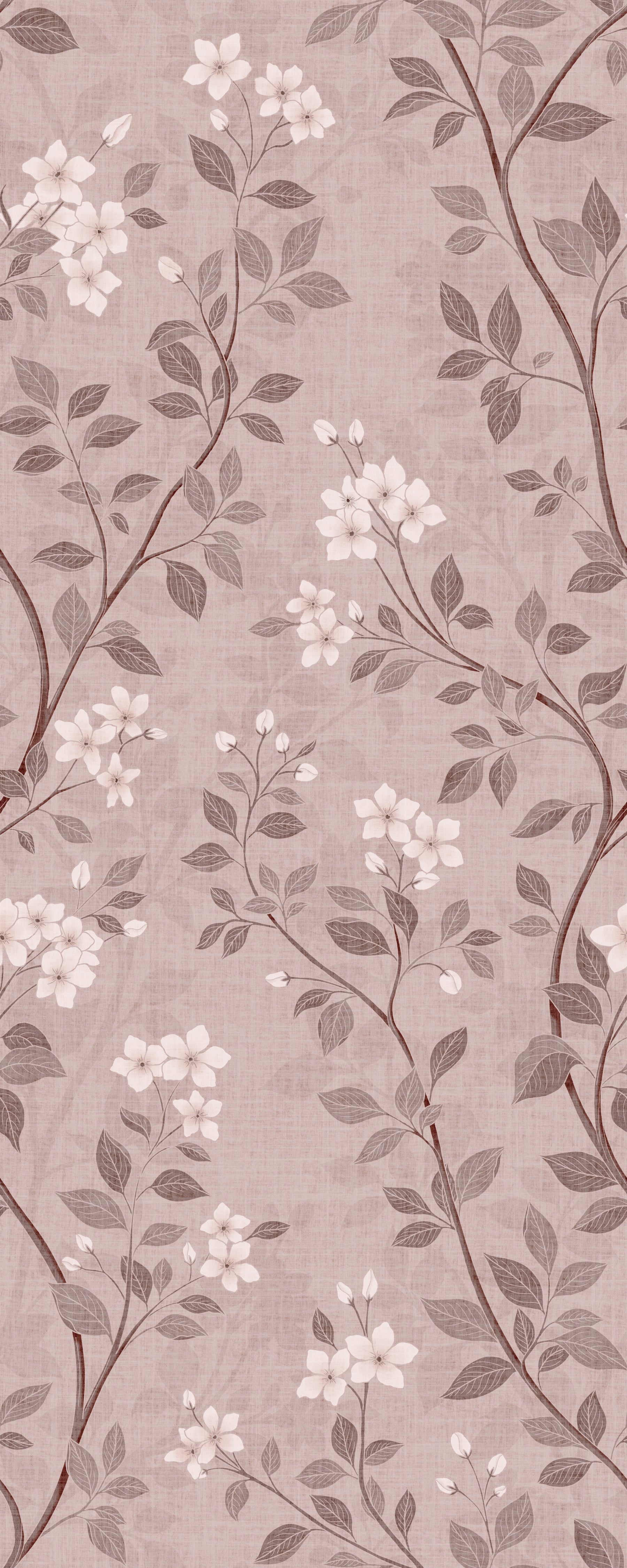 Delicate Blush Chinoiserie Blossom Wallpaper⁠