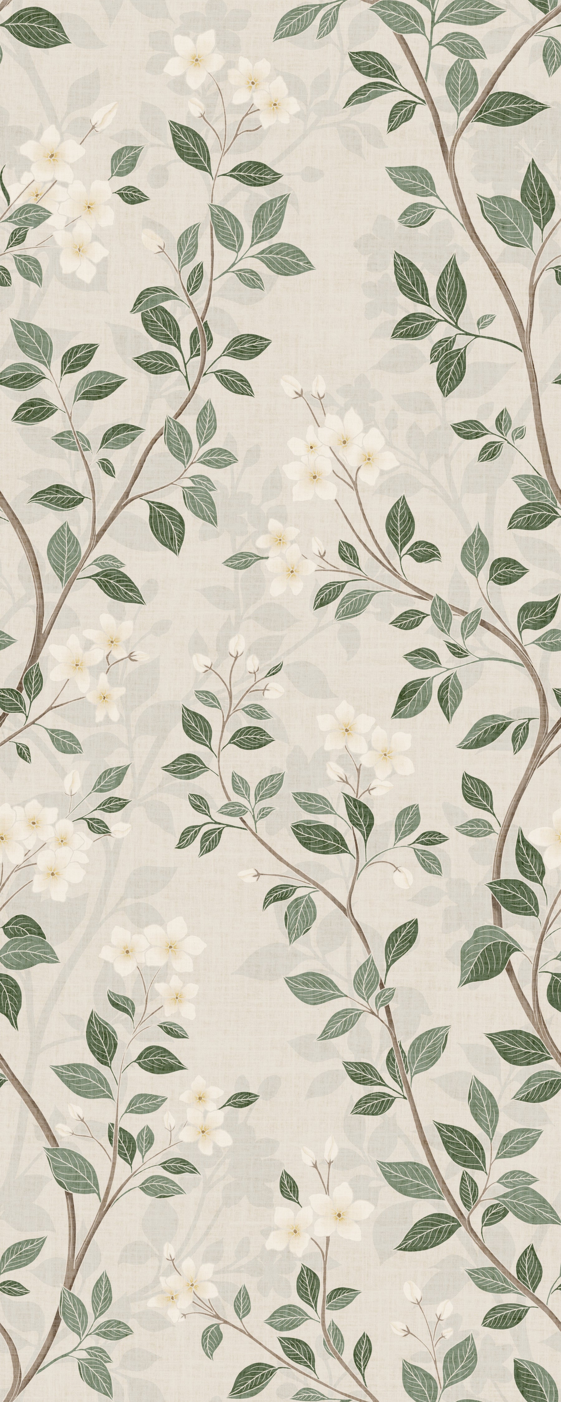 Serene Jasmine Branches Botanical Wallpaper Wallpaper⁠