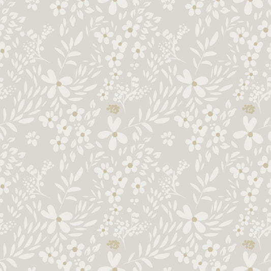 Delicate Meadow Silhouette Neutral Wallpaper⁠