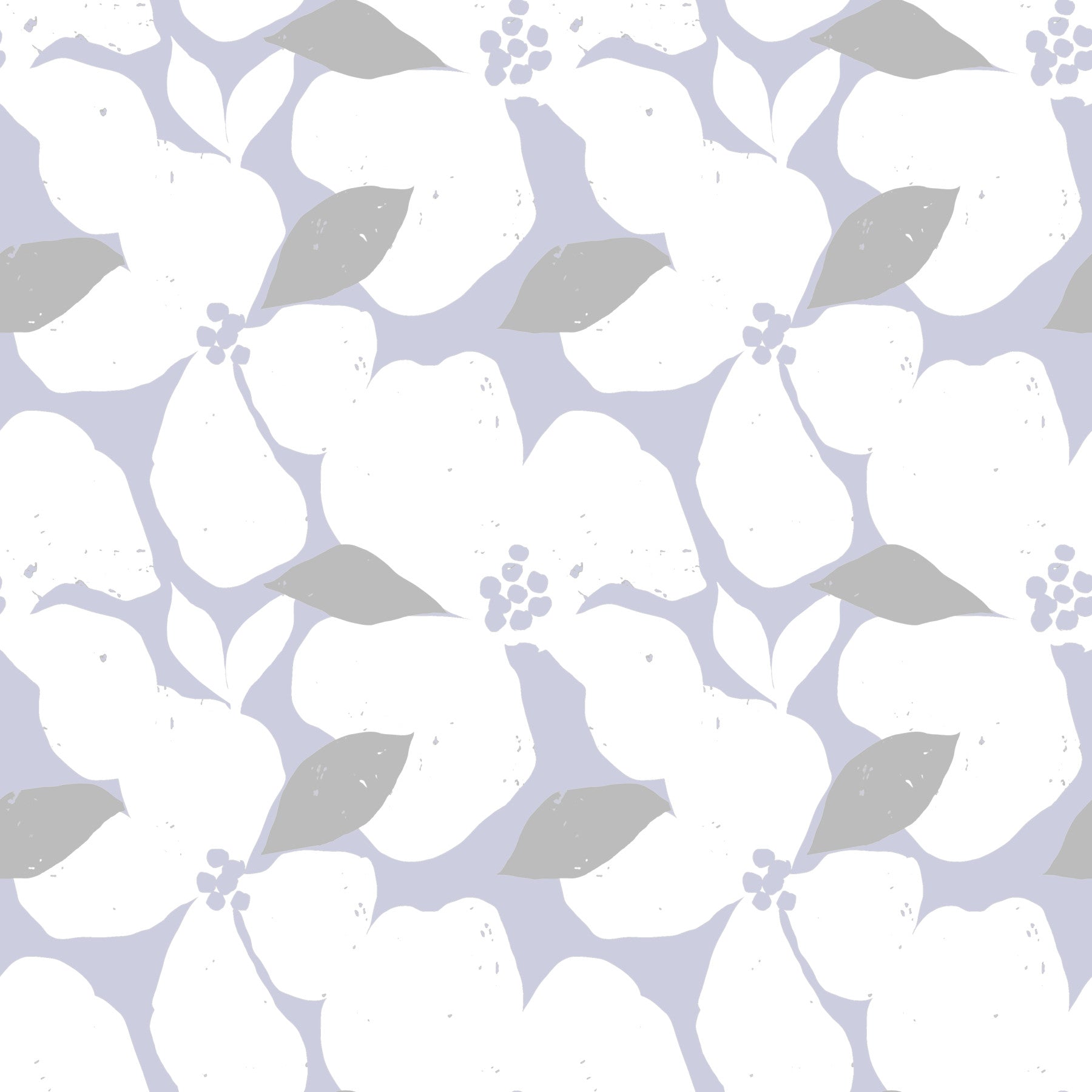 Nordic Blossom Soft Periwinkle Wallpaper Wallpaper⁠
