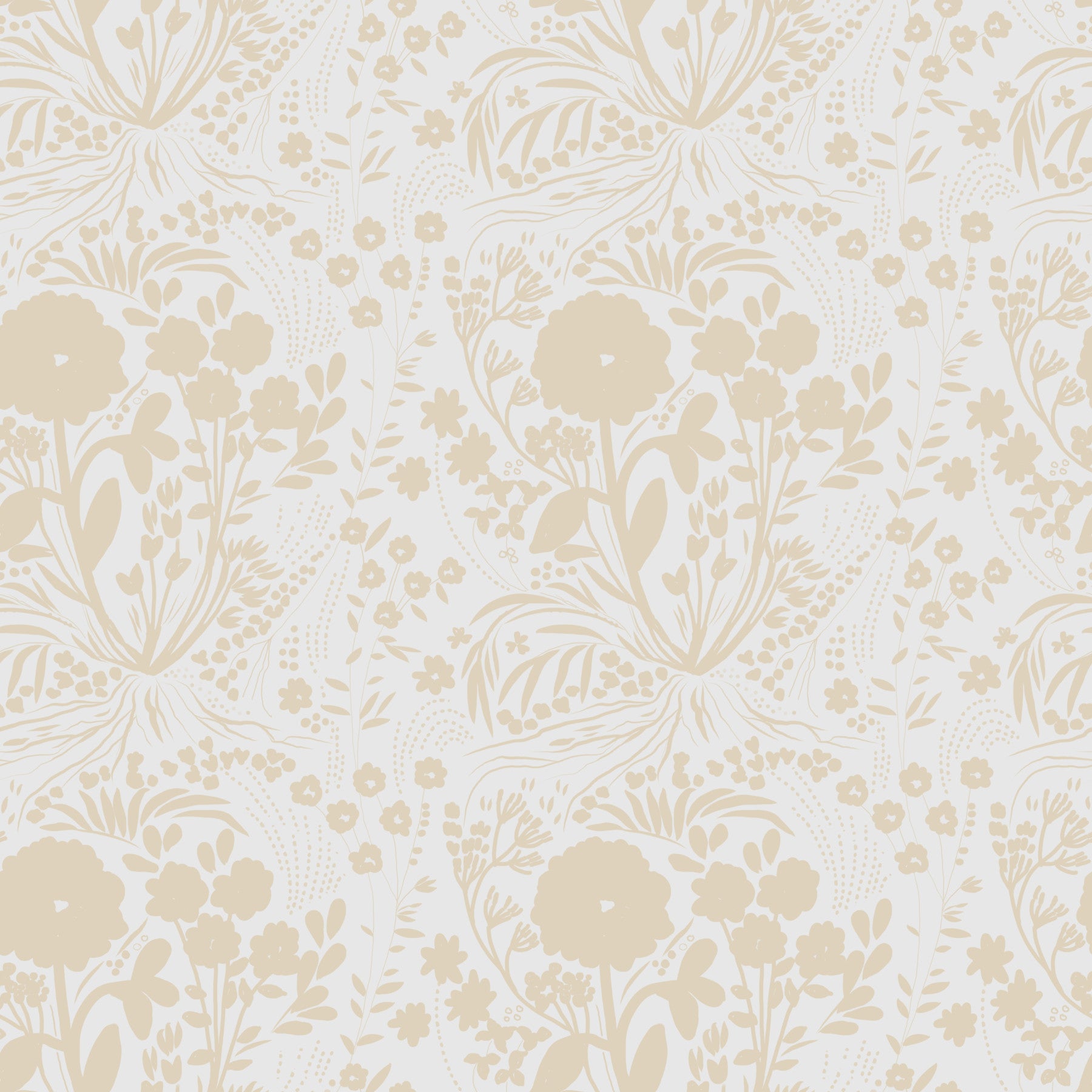 Whispering Meadows Vintage Botanical Wallpaper Wallpaper⁠