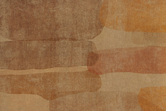 Earthy Terracotta Abstract Layered Wall Mural Wall Mural