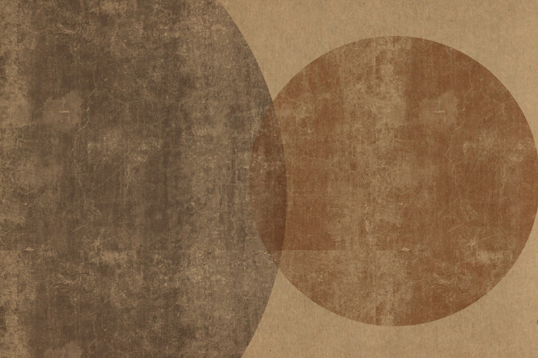 Earthy Geometrics Textured Circles Wall Mural Wall Mural