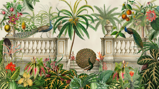 Regal Peacock Terrace Wall Mural Wall Mural