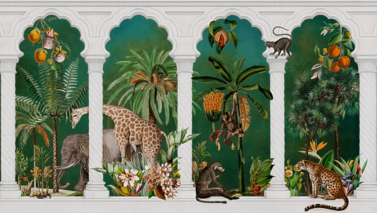 Majestic Mughal Archway Safari Wall Mural