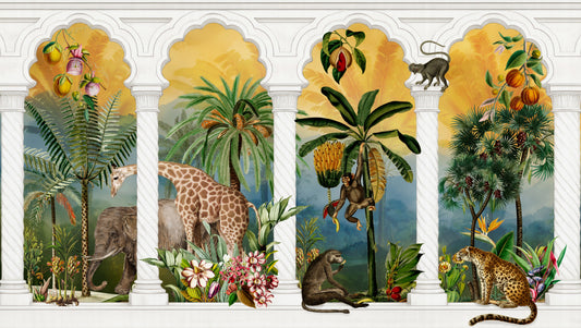 Imperial Arches Tropical Safari Wall Mural