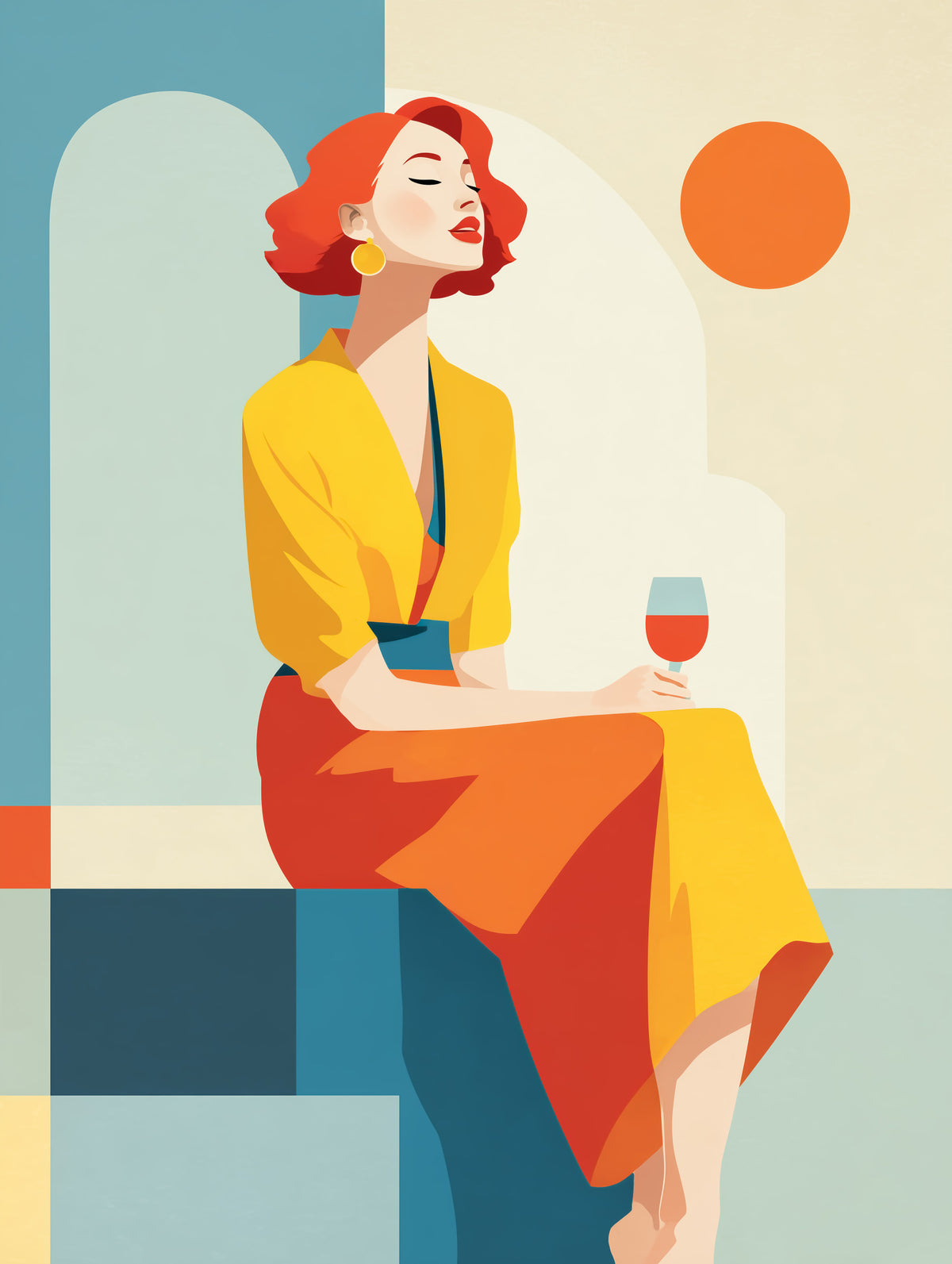 Chic Art Deco Moment Wall Mural in your room
