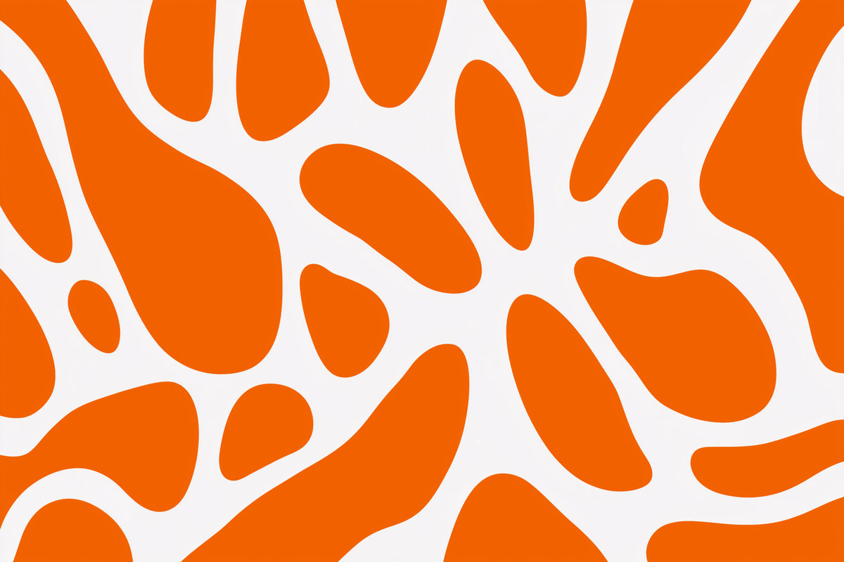 Retro Tangerine Flow Abstract Wall Mural in your room