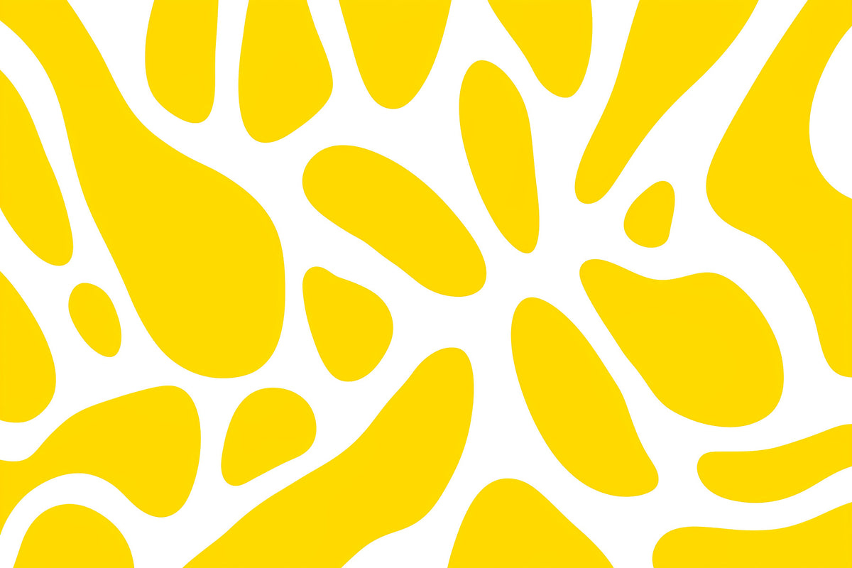 Sunlit Flow Abstract Yellow Shape Wall Mural in your room