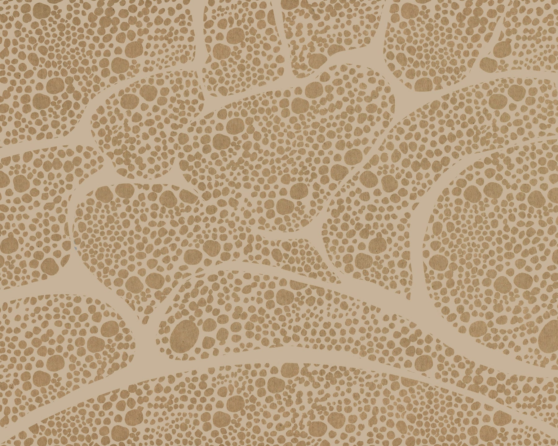Beige pebble cells wrap a calm Living room in this textured wall mural, GD10815
