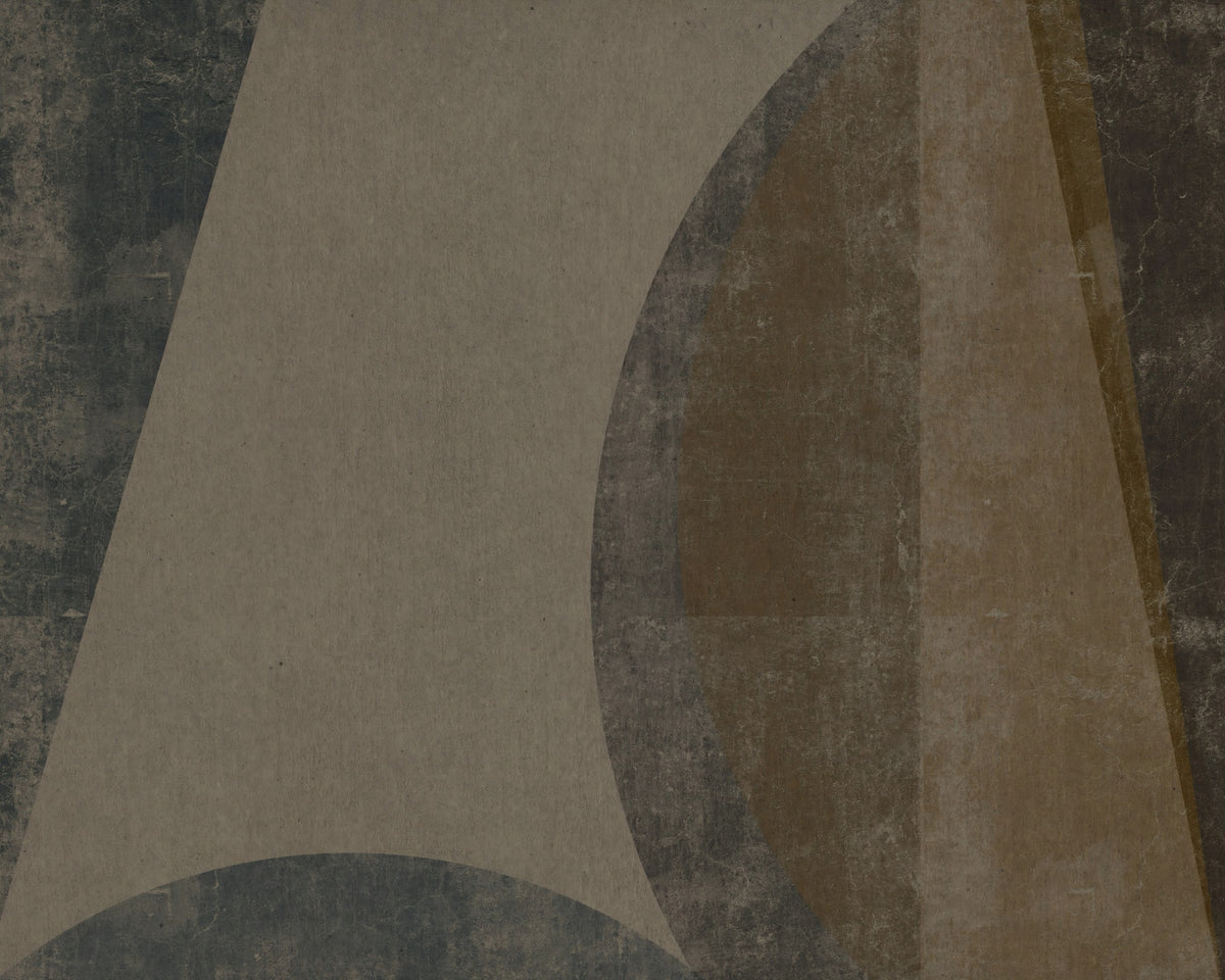 Mid-Century Textured Arcs Wall Mural in your room