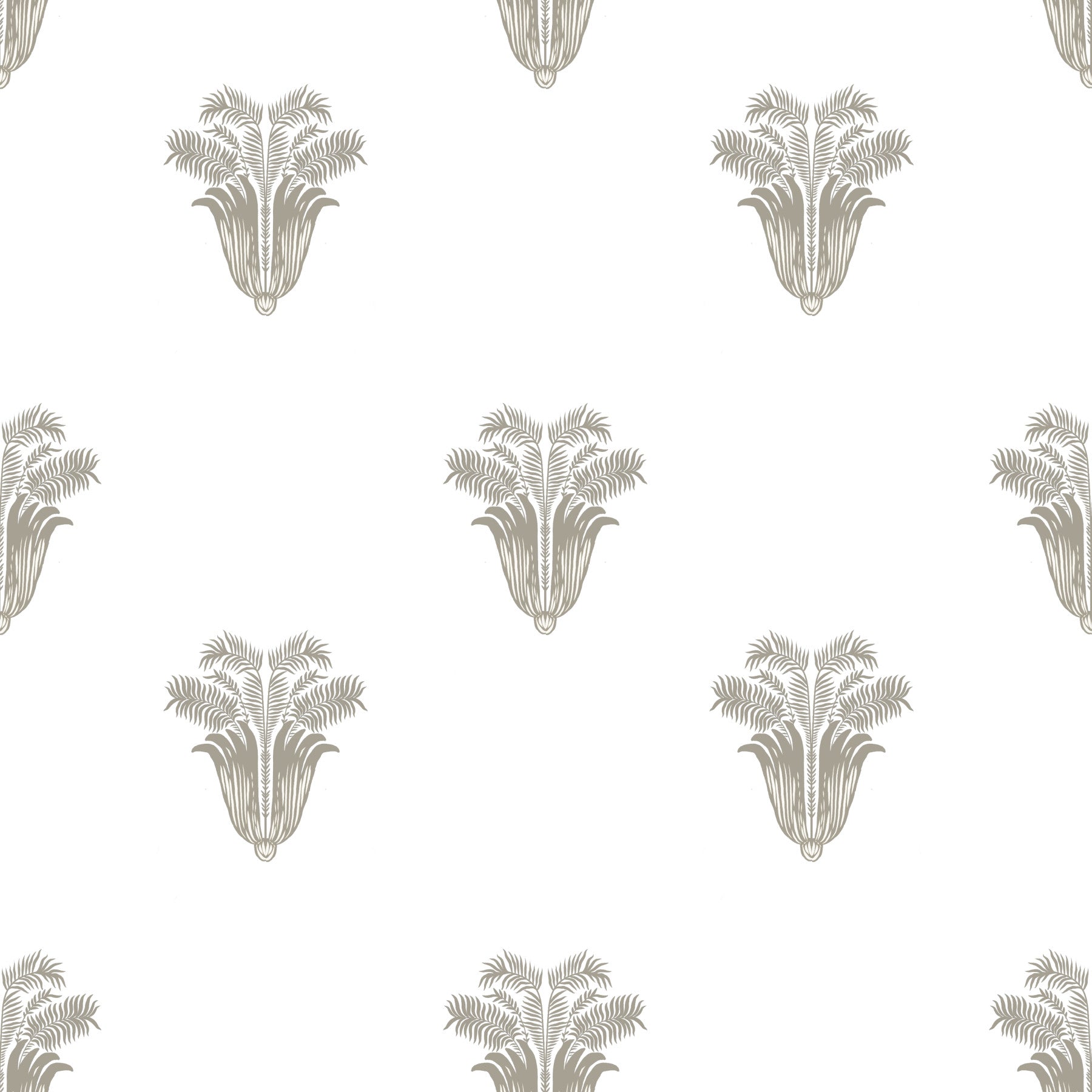 Minimalist Taupe Palm Frond Wallpaper Wallpaper⁠